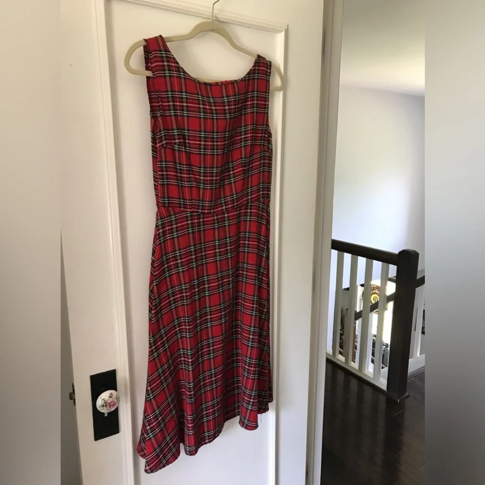Vintage Thxgiving Classic Tartan Dress Red - Picture 1 of 7